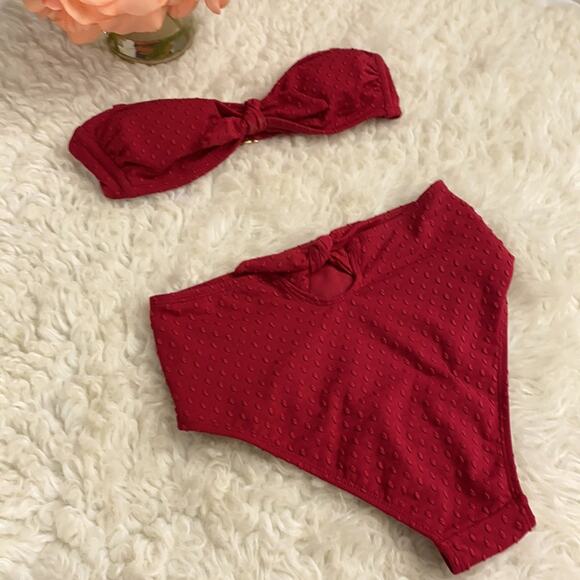 Womens Bottom Top Two Piece Bikini xhilaration swimsuit high waist xs - Picture 1 of 5